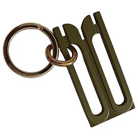 Victoria Beckham Dorian Leather Keychain Olive Green Golden Green