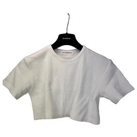 Autre Marque The Frankie Shop Camiseta curta canelada Branco