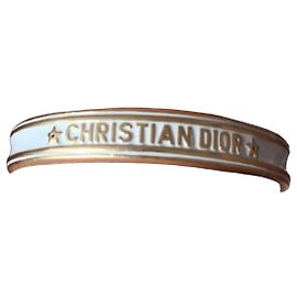 Pulseira rígida Christian Dior esmaltada Branco