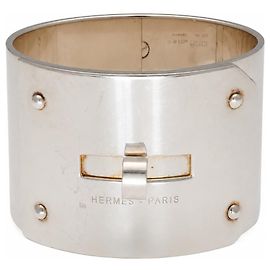 Hermès Kelly Manchette Grand Modèle Cuff in 925 Sterling Silver Silvery