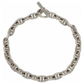 Hermès Chaîne d’Ancre GM Necklace in Solid Silver Silvery