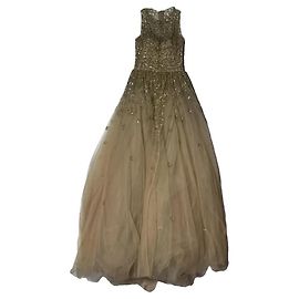 Robe de soirée longue Zuhair Murad beige Beige Doré