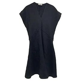 Acne Studios Vestido Jessia de lino negro Negro