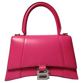Balenciaga Hourglass Small Handbag in Pink Leather Pink