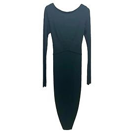 Alexandre Vauthier Vestido Largo Verde de Manga Larga Verde oscuro