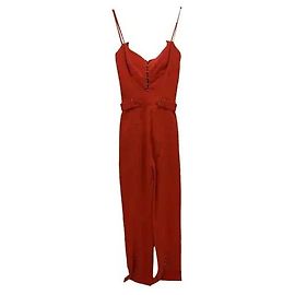 Thierry Mugler Mugler Red Tailored Jumpsuit Red