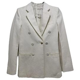 Céline Celine Doppelreiher-Jacke in Weiß Weiß
