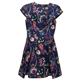 Ted Baker bedrucktes Sommerkleid mit Blumenmuster Mehrfarben Dunkelblau