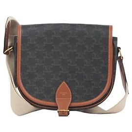 Céline Folco Borsa Grande Monogramma Triomphe Marrone Marrone scuro Monogramma