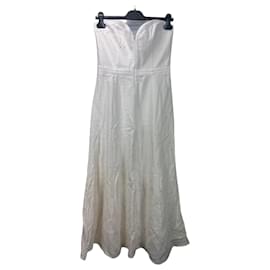Mara Hoffman Robe Maxi Bustier Blanc