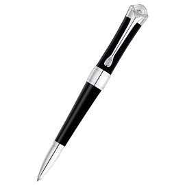 Penna a sfera Montblanc Diamond in resina nera Nero Bianco