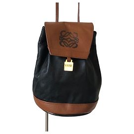 Loewe Bolsa bucket Anagram de couro Marrom Preto