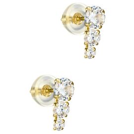 Autre Marque 9k Yellow Gold Diamond Cluster Stud Earrings Golden