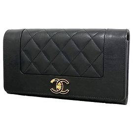 Chanel Mademoiselle Lambskin Long Wallet Black