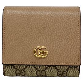 Gucci GG Marmont Supreme Leather Wallet Brown
