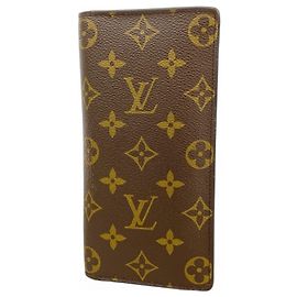 Cartera larga Louis Vuitton Monogram Brazza Castaño