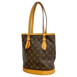 Borsa Tote Louis Vuitton Monogram Bucket PM Marrone