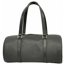 Sac à main Louis Vuitton Epi Soufflot M52222 Noir Noir