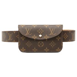 Louis Vuitton Marrone Monogram Ceinture Pochette Solo Marrone