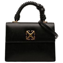 Off White Bolsa Jitney 2.8 de couro de bezerro preto Off-White Preto