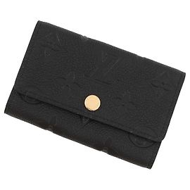 Porte-clés 6 clés Louis Vuitton Black Monogram Empreinte Noir