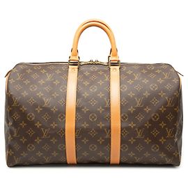 Louis Vuitton Marrone Monogram Keepall 45 Marrone