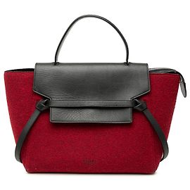 Céline Borsa a tracolla Celine Red Mini in feltro e pelle di vitello Rosso