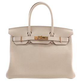 Hermès White Togo Birkin Retourne 30 Blanc Écru