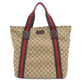 Gucci Beige and Brown Handbag Brown Beige