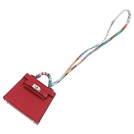 Hermès Charm de sac Kelly Twilly Hermes en Rouge Vif Rouge