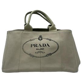 Sac cabas Prada Canapa Beige