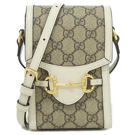 Gucci Horsebit 1955 Shoulder Bag White Beige