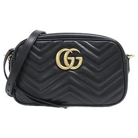 Borsa a tracolla Gucci GG Marmont 447632 DTD1T Nero
