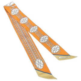 Lenço Twilly Hermès LIFT PROFILE Bege