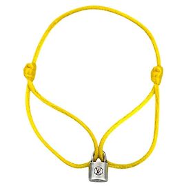 Louis Vuitton Silver 925 Charm Bracelet Silvery Yellow