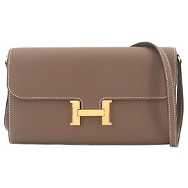 Hermès Hermes Constance Long To Go Bi-fold Wallet Taupe