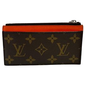 Tarjetero Monogram Louis Vuitton Castaño Naranja
