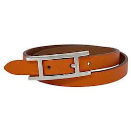 Hermès Pulseira Hapi Hermes Marrom Laranja