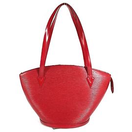 Bolsa de compras Louis Vuitton Epi Saint Jacques Vermelho