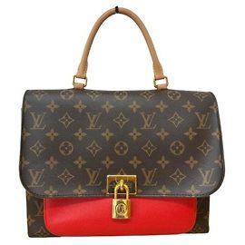 Bolsa de Ombro Louis Vuitton Monogram M44286 Marignan Coquelicot Marrom Vermelho