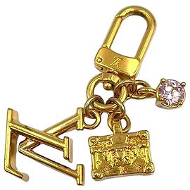 Porte-clés Louis Vuitton Petite Malle Or Rose Doré Métallisé