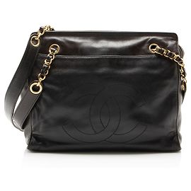 Tote Chanel Vintage Lambskin CC Chain Marron