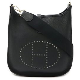 Hermès Borsa a tracolla Hermes Evelyne II in pelle nera Nero