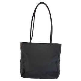 Prada Nylon Tessuto Triangle Logo Tote Black