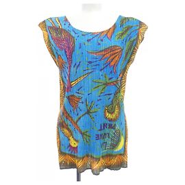 Autre Marque Top PLEATS PLEASE Blu Arancione