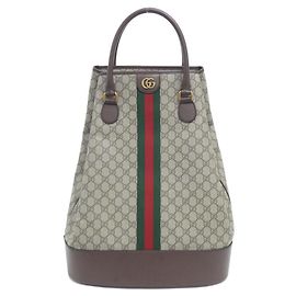 Gucci Ophidia GG Supreme Tote Bag Braun Beige
