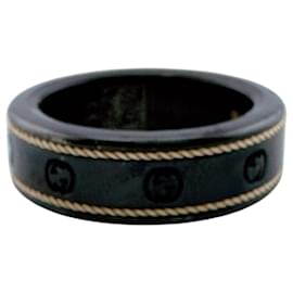 Anillo GUCCI Interlocking G Oura Negro