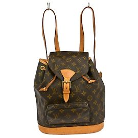 Louis Vuitton Vintage Montsouris Backpack Monogram Canvas MM Brown