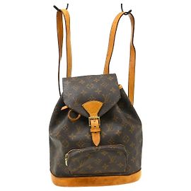 Mochila Louis Vuitton Vintage Montsouris Monogram Canvas MM Marrom