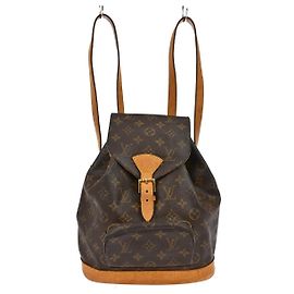Louis Vuitton Vintage Montsouris Backpack Monogram Canvas MM Brown